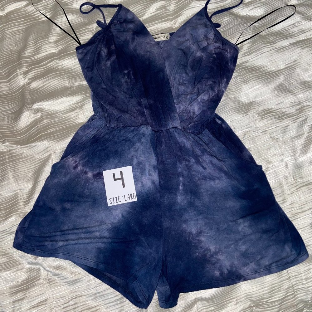 Blue tiedye romper